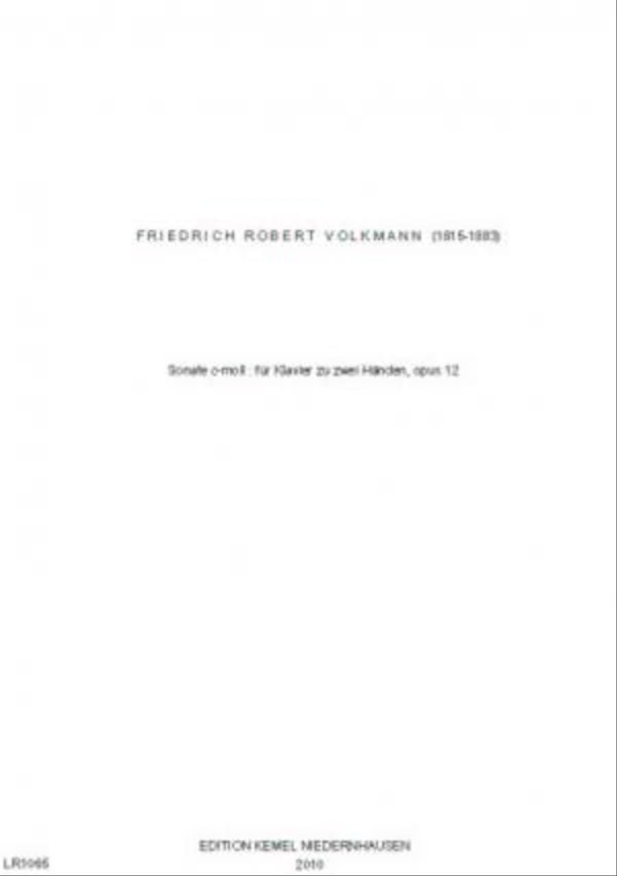 Sonate c-moll Sonate c-moll Piano Solo scores gallery preview page 1