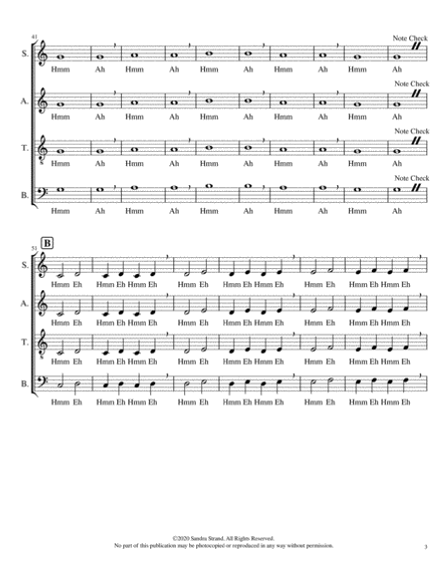 The First Five Minutes: Technique Building for Singers - Level 1 4-Part scores gallery preview page 5