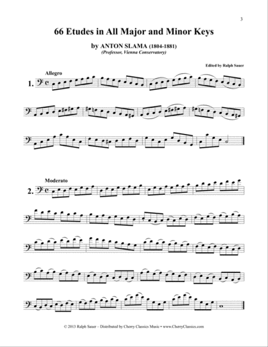 66 Etudes in all Major and Minor Keys for Euphonium Euphonium scores gallery preview page 4