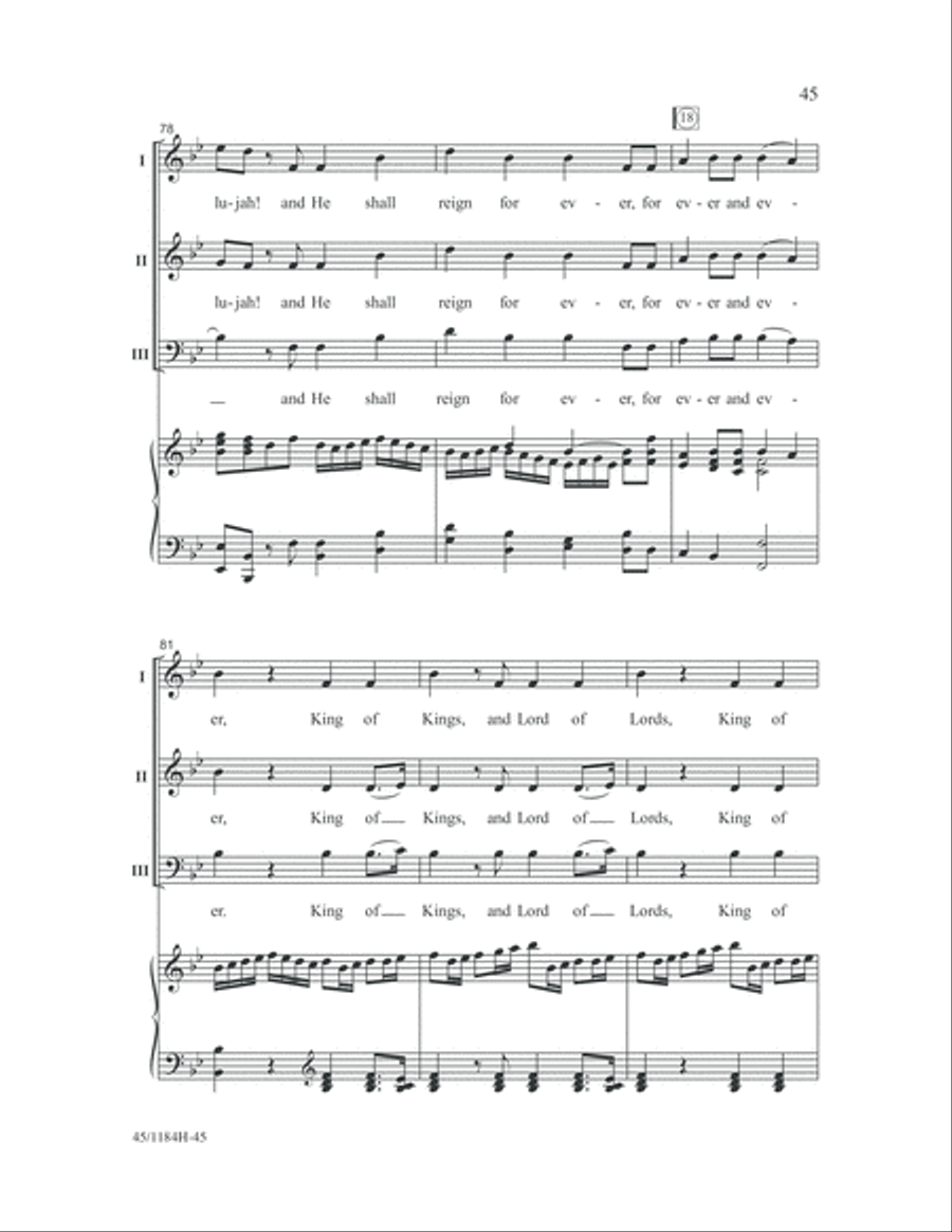 Messiah Messiah 3-Part scores gallery preview page 45