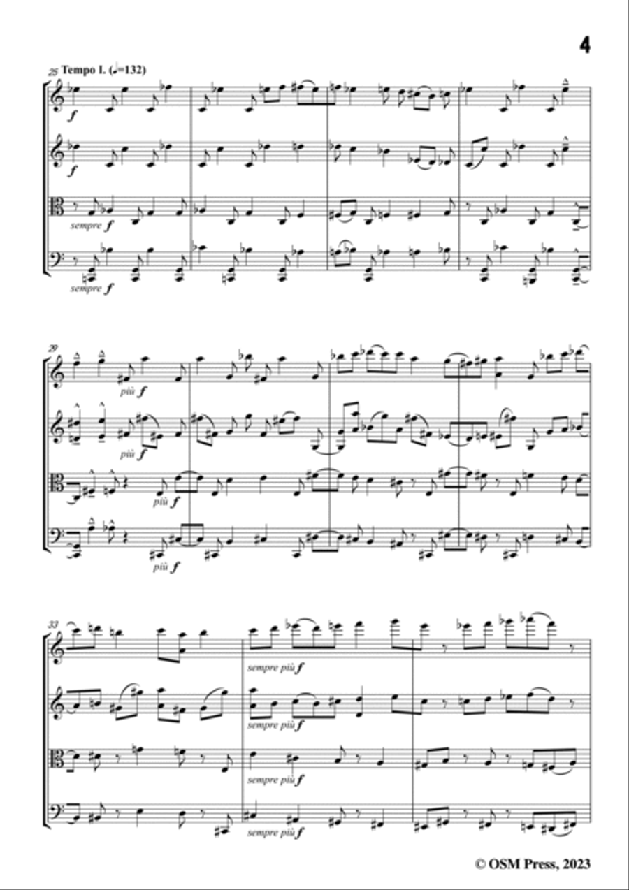 Bartók-String Quartet No.5,Sz. 102 String Quartet scores gallery preview page 5