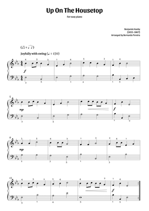 Book cover for Up On The Housetop (easy piano – E♭ major)
