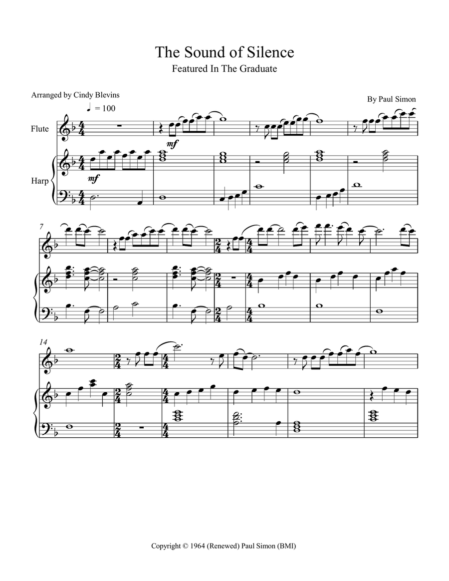 The Sound Of Silence Flute scores gallery preview page 2
