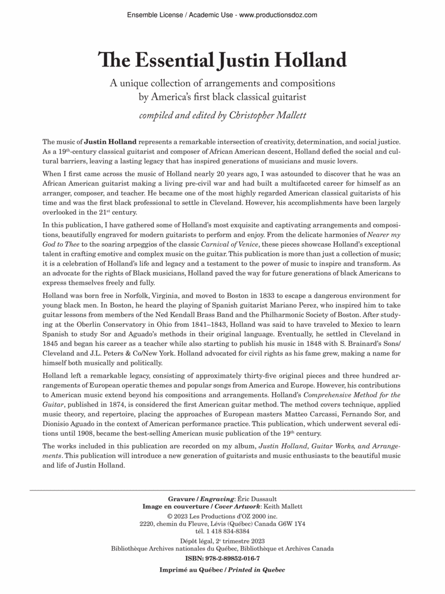 The Essential Justin Holland Classical Guitar scores gallery preview page 1
