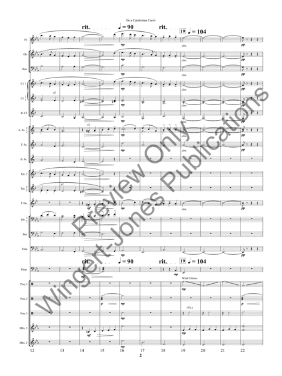 On A Catalonian Carol Concert Band scores gallery preview page 5