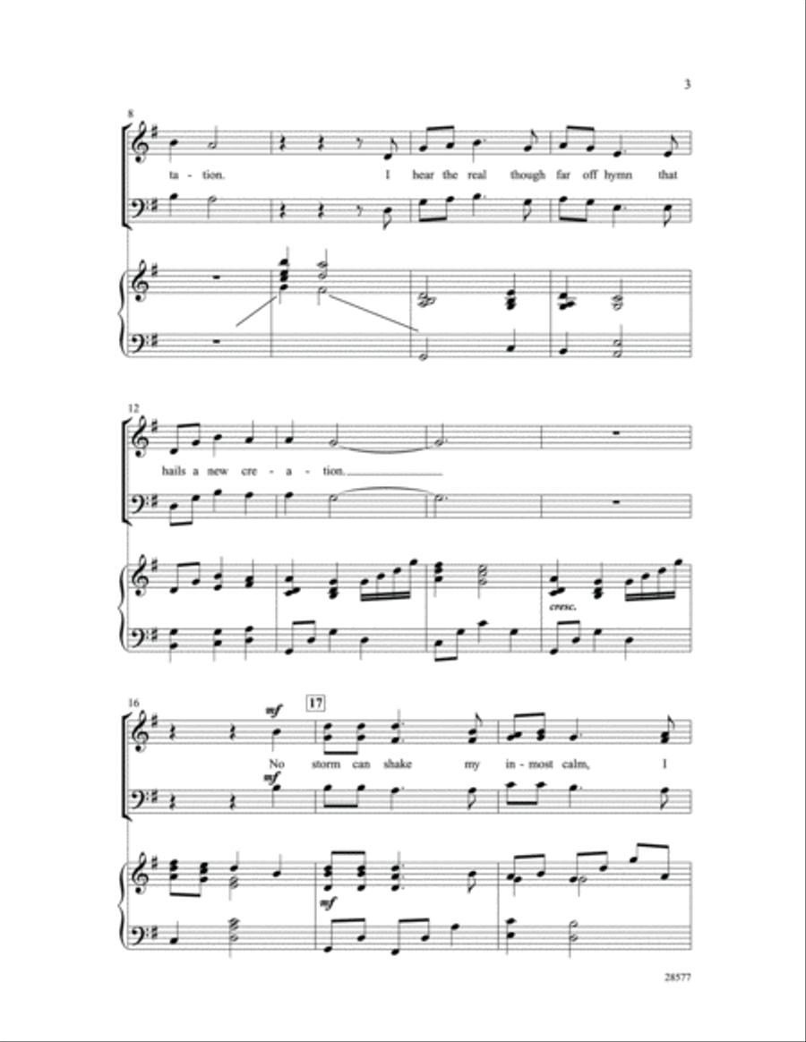 How Can I Keep from Singing? 3-Part scores gallery preview page 3
