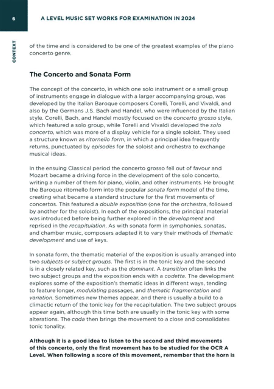 OCR A Level Set Works Supplement 2024 Collection / Songbook scores gallery preview page 6
