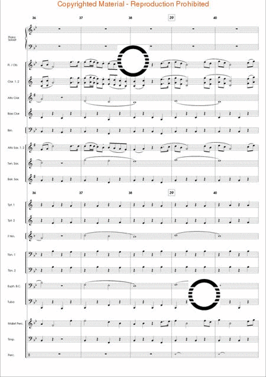 Classical Suite for Piano and Concert Band Concert Band scores gallery preview page 17