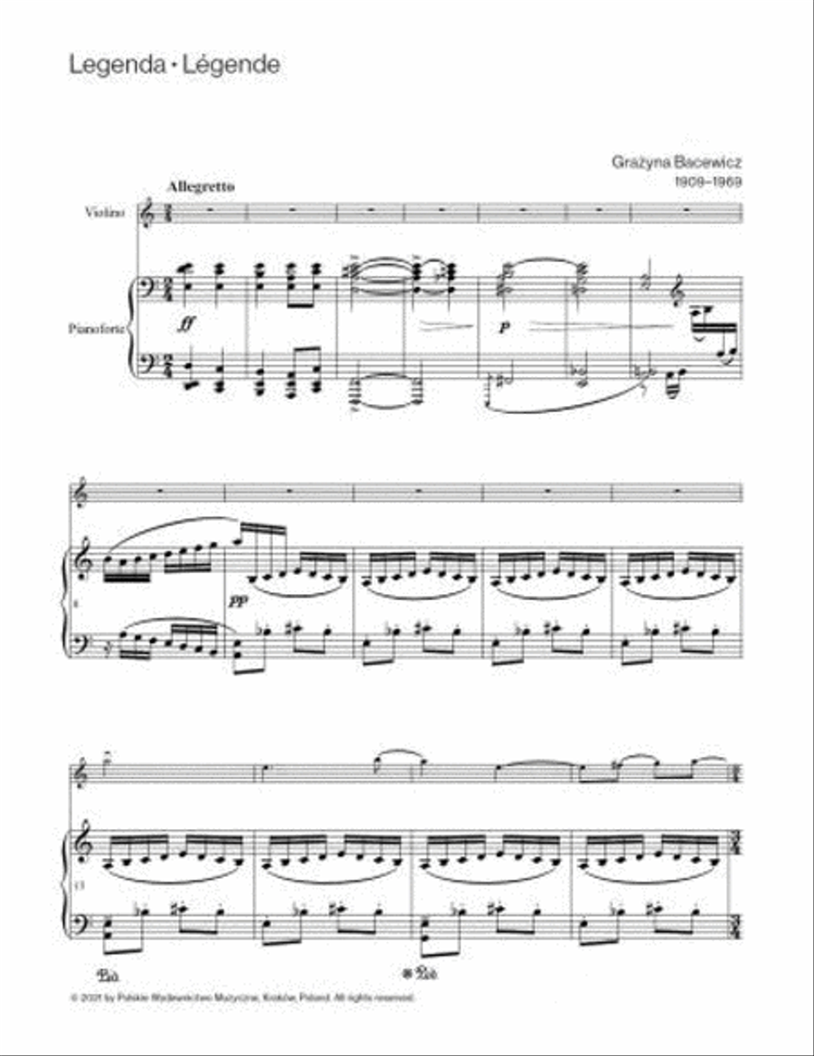 Legende Violin Solo scores gallery preview page 2