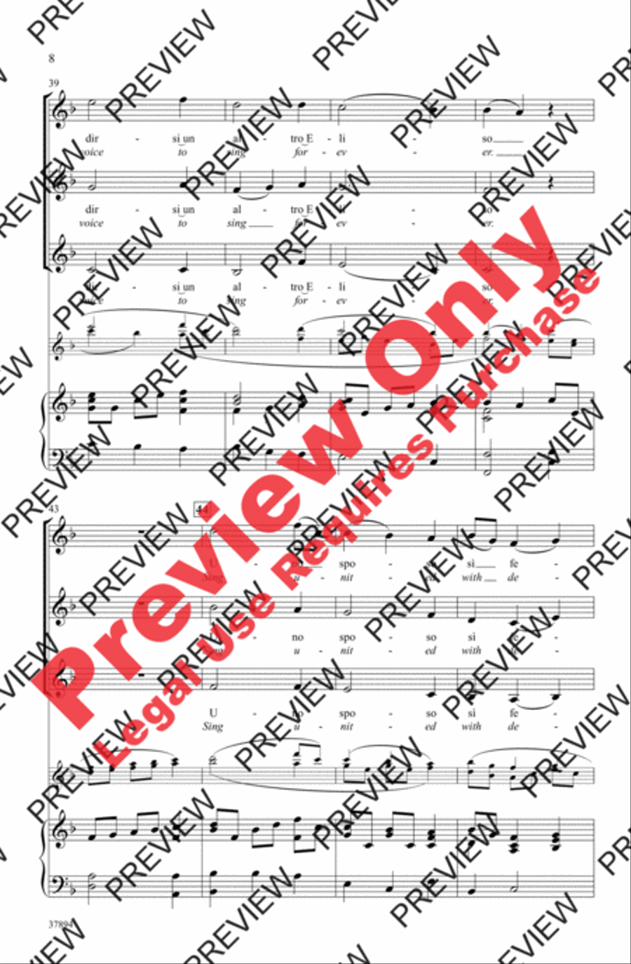 Torna, O Bella Women's Choir scores gallery preview page 8
