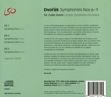 Dvorak: Symphonies Nos 6-9