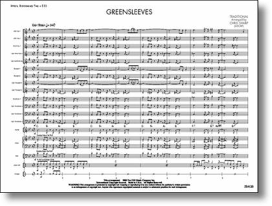 Greensleeves Jazz Ensemble scores gallery preview page 1