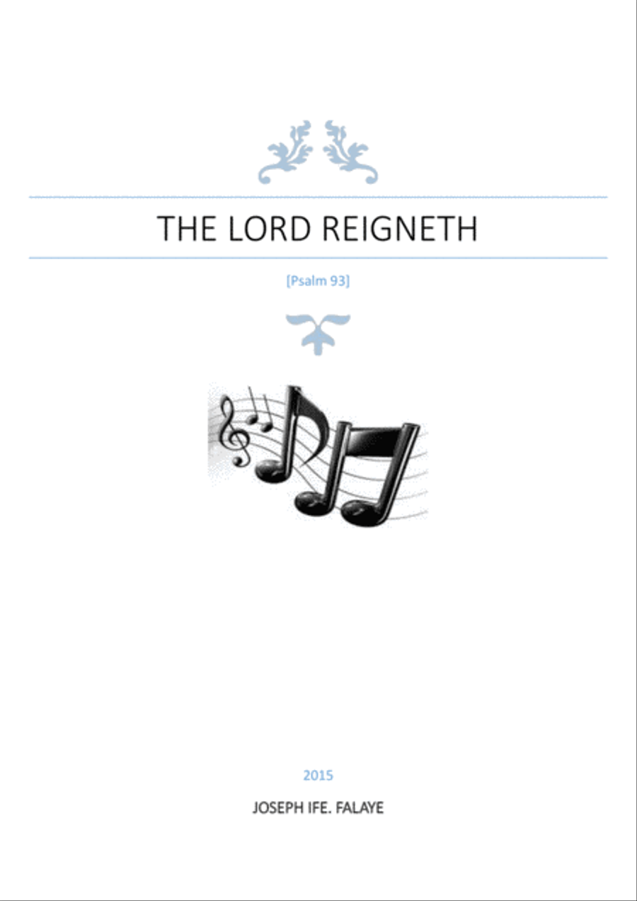 The Lord Reigneth The Lord Reigneth 4-Part scores gallery preview page 1