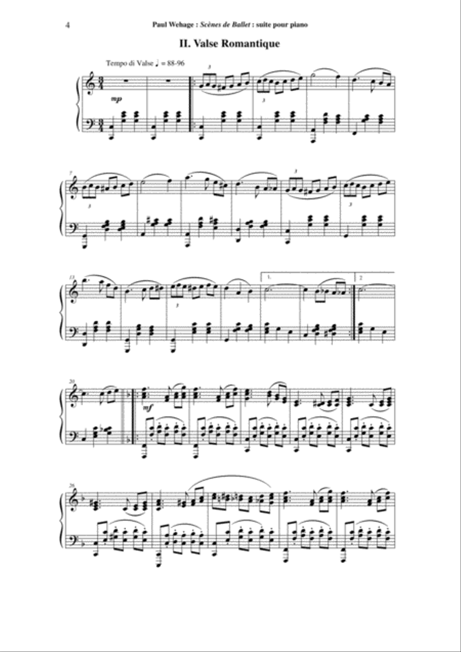 Paul Wehage: Scènes de Ballet for piano Piano Solo scores gallery preview page 4
