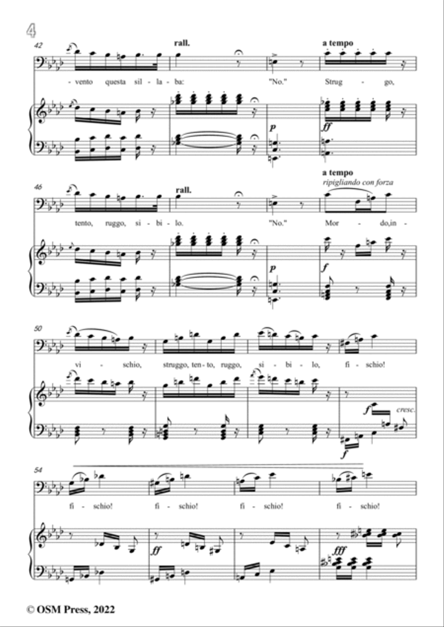 Boito-Son lo spirito che nega,from Mefistofele,for Voice and Piano Voice Solo scores gallery preview page 6