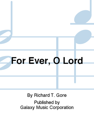 Book cover for For Ever, O Lord