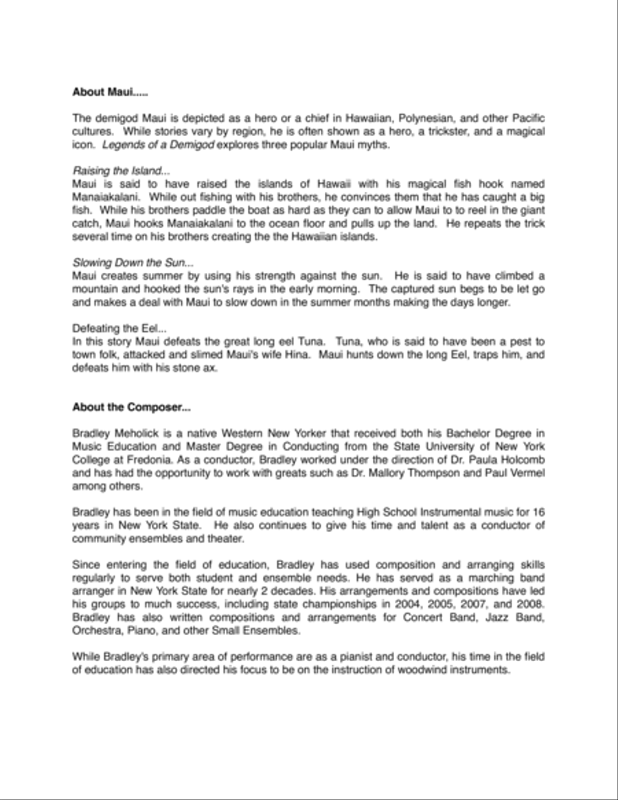 MAUI (Legends of a Demigod) Piano Solo scores gallery preview page 2