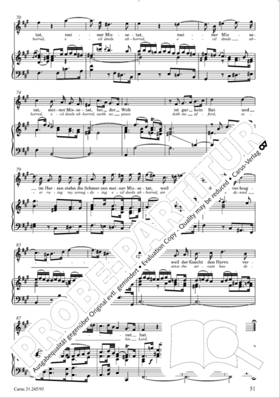 St. John Passion (Johannes-Passion) 4-Part scores gallery preview page 52