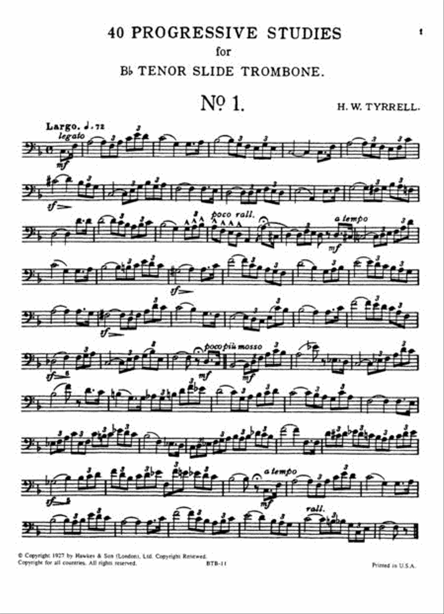 40 Progressive Studies Trombone Solo scores gallery preview page 2