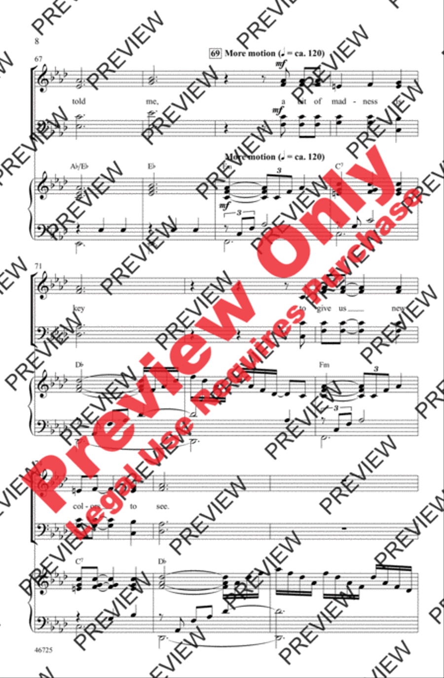 Audition (The Fools Who Dream) 4-Part scores gallery preview page 8