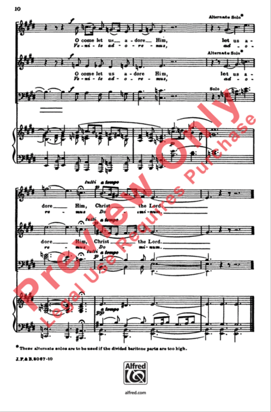 Gesu Bambino (The Infant Jesus) 3-Part scores gallery preview page 11
