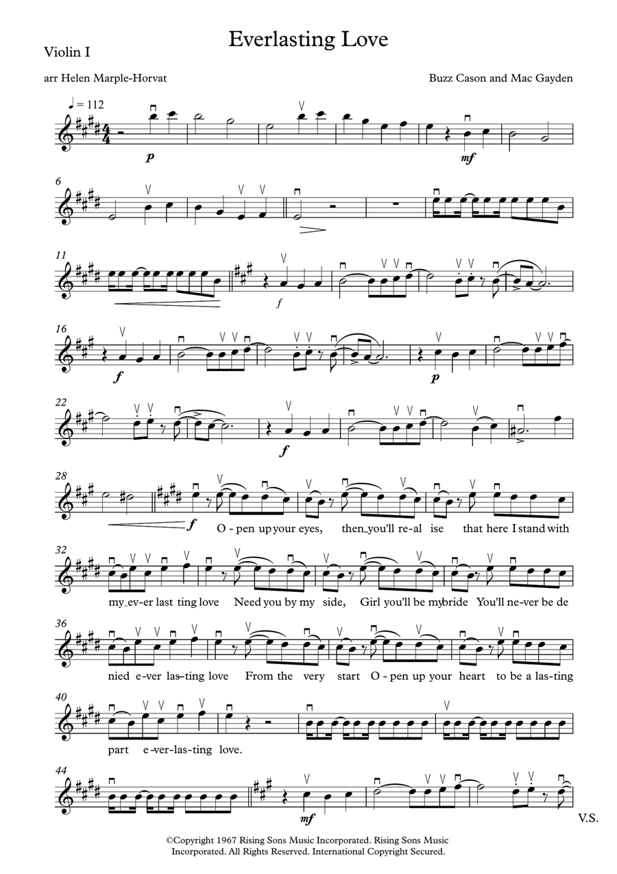 Everlasting Love String Quartet scores gallery preview page 3
