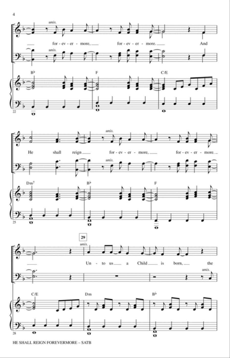 He Shall Reign Forevermore (arr. Heather Sorenson) 4-Part scores gallery preview page 3