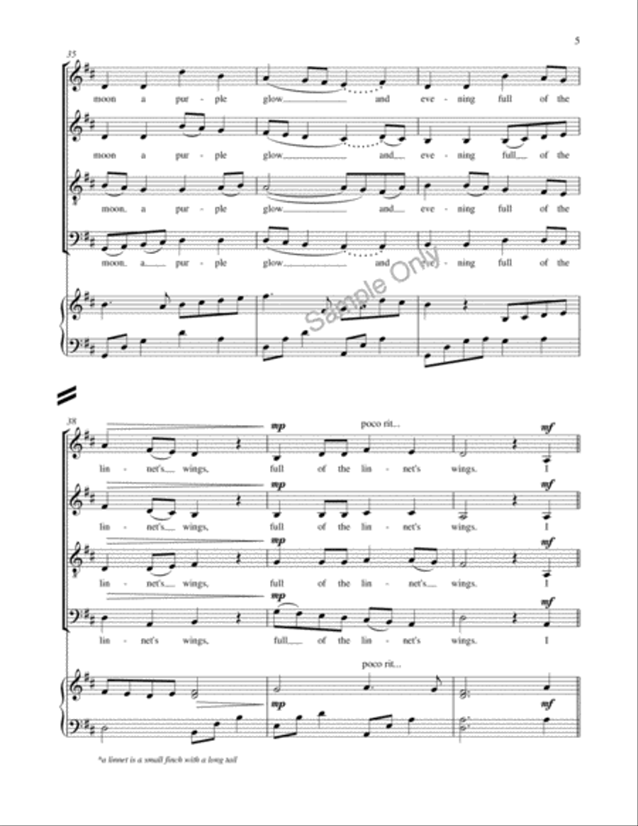 Lake Isle Of Innisfree Lake Isle Of Innisfree 4-Part scores gallery preview page 5