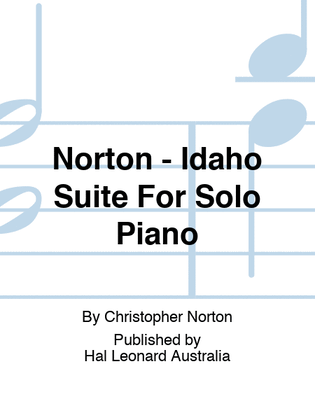 Book cover for Norton - Idaho Suite For Solo Piano