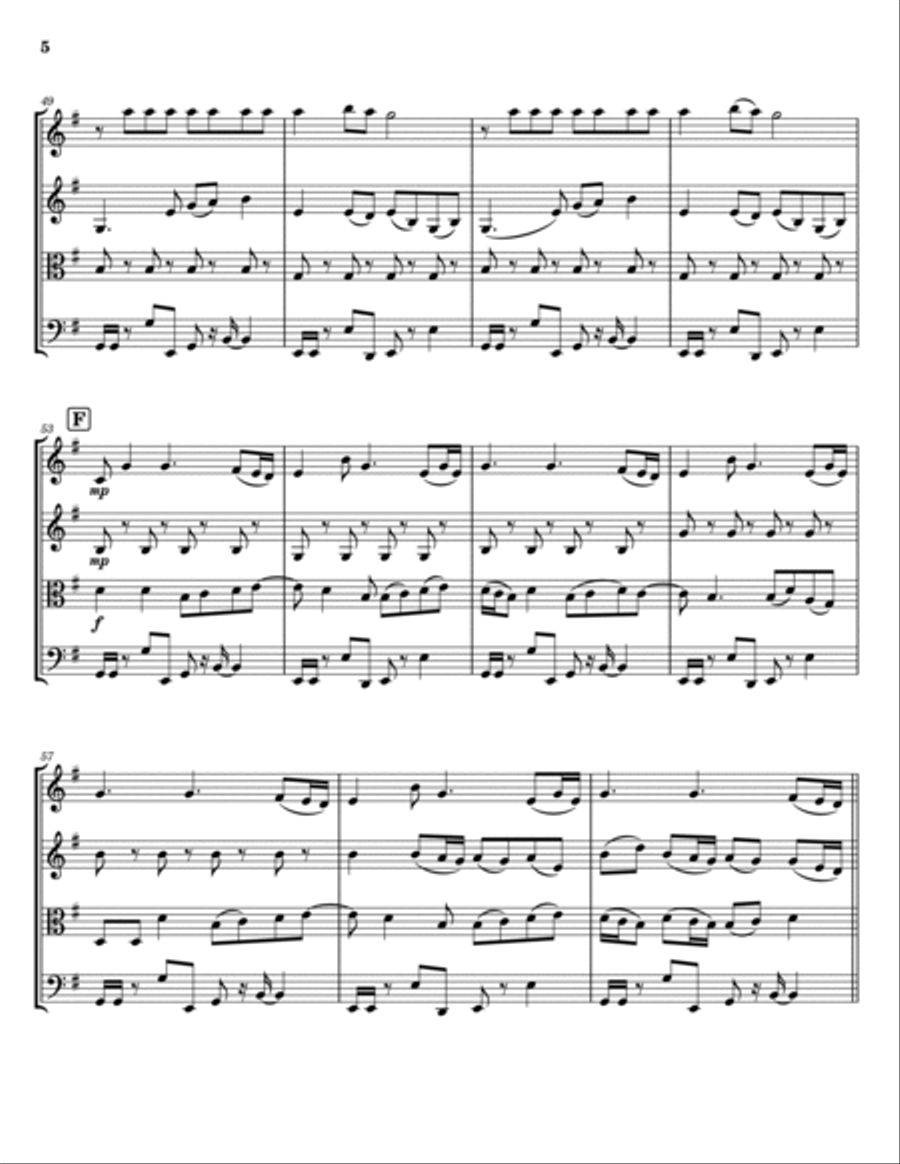 Fantasy String Quartet scores gallery preview page 5