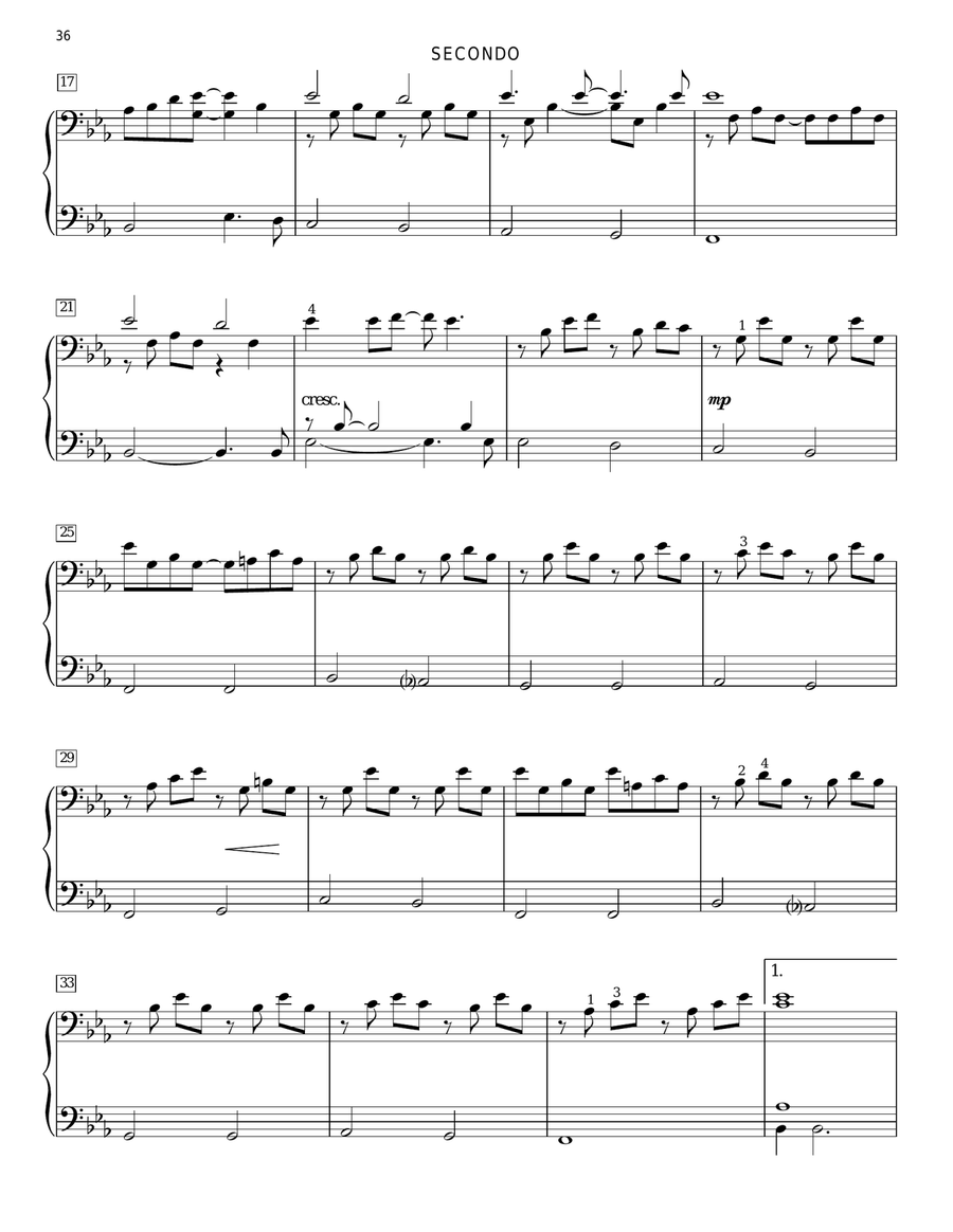 I Will Be Here Piano Duet scores gallery preview page 3