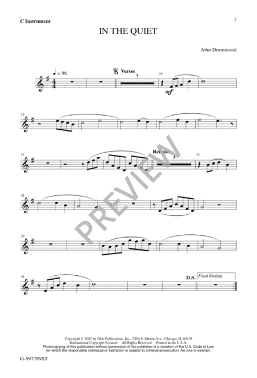 In the Quiet In the Quiet 4-Part scores gallery preview page 7