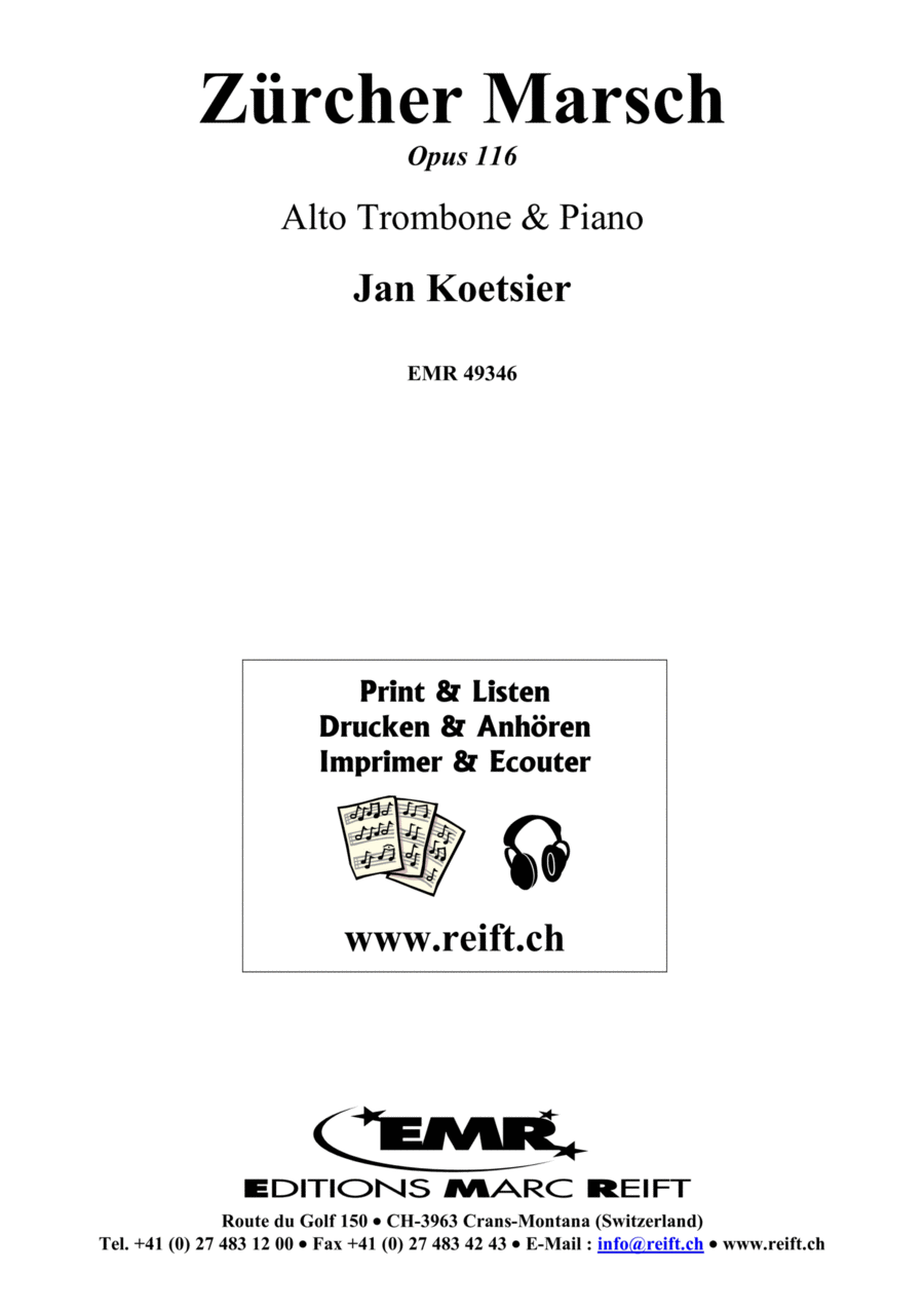 Zurcher Marsch Zurcher Marsch Piano Accompaniment scores gallery preview page 1