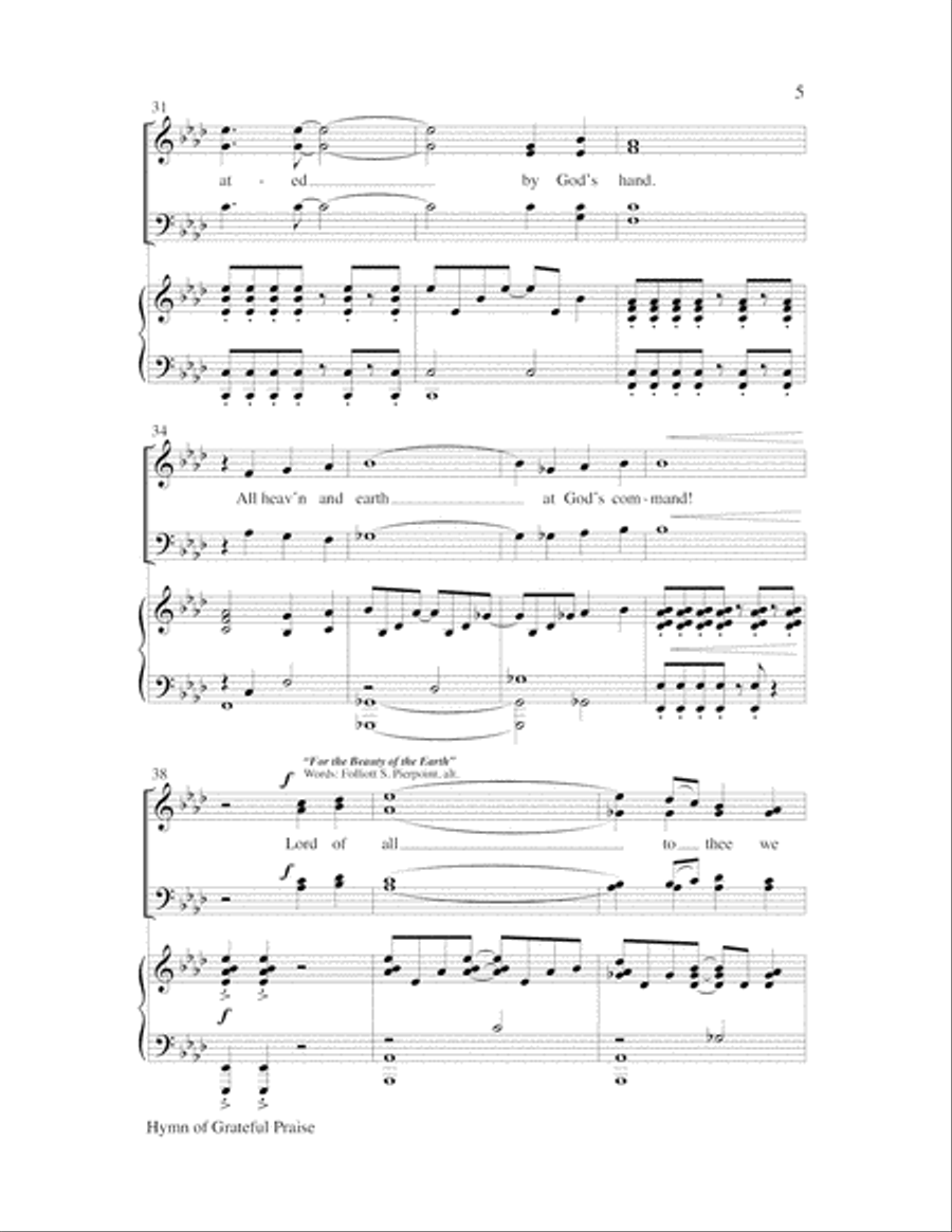 Hymn of Grateful Praise Hymn of Grateful Praise Choir scores gallery preview page 5