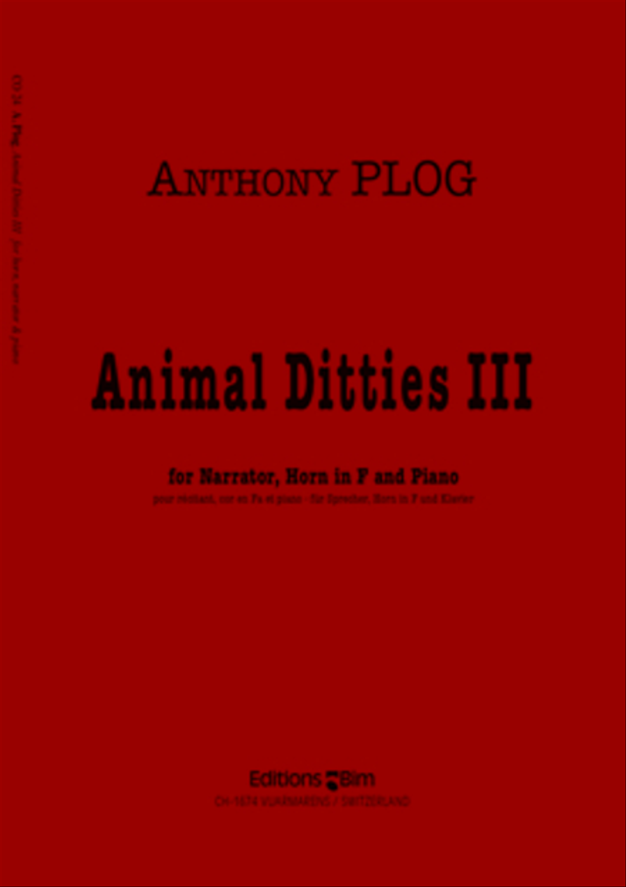 Animal Ditties III Piano scores gallery preview page 1
