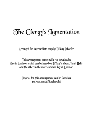 Book cover for The Clergy's Lamentation: Late Intermediate Harp