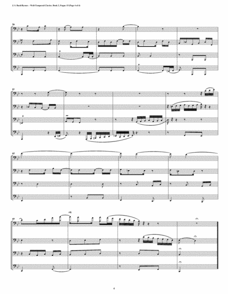 Fugue 15 from Well-Tempered Clavier, Book 2 (Euphonium-Tuba Quartet) image number null