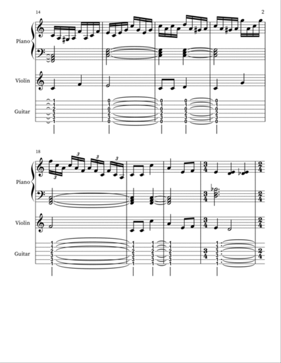 Happy Birthday Electric Guitar scores gallery preview page 2