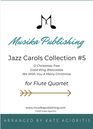 Book cover for Jazz Carols Collection for Flute Quartet - Set Five