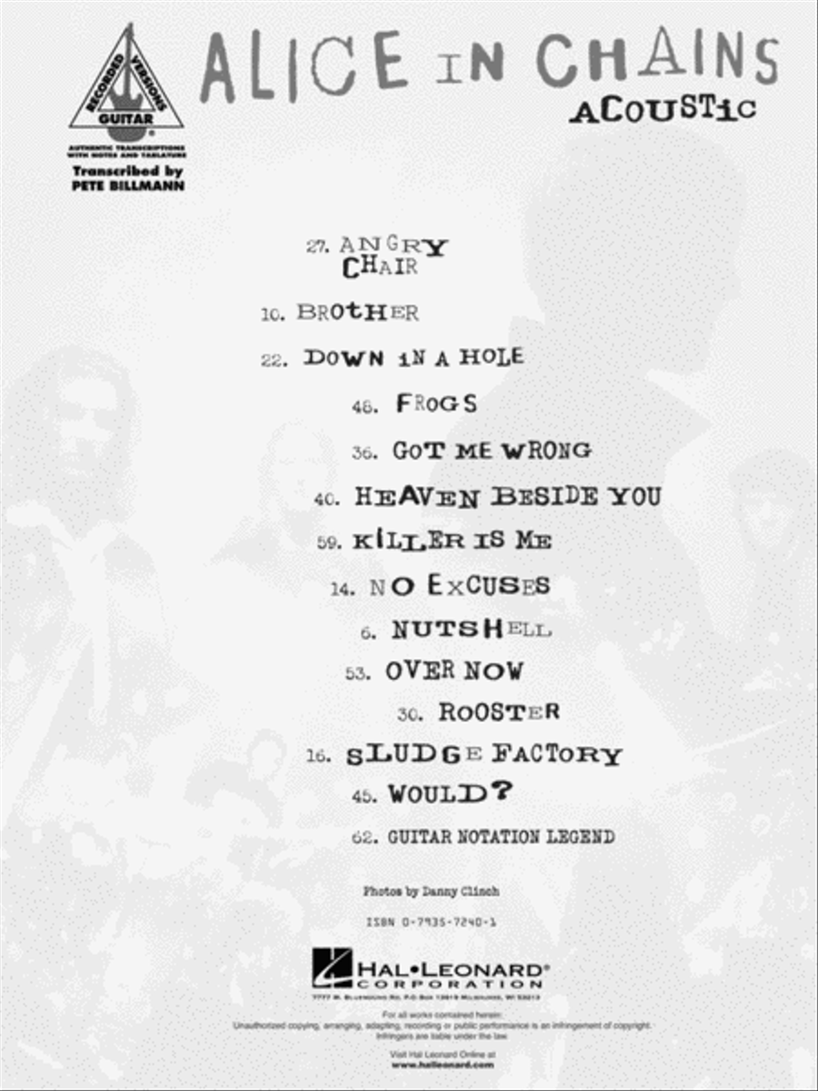 Alice in Chains – Acoustic Acoustic Guitar scores gallery preview page 2