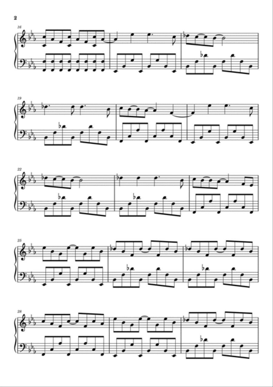 Clocks Piano Solo scores gallery preview page 2
