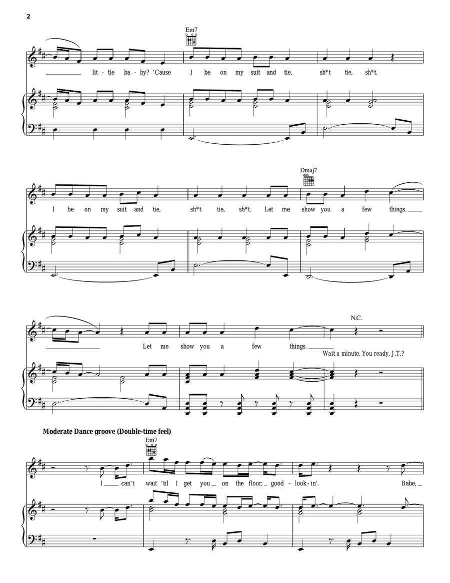 Suit & Tie Suit & Tie Piano, Vocal, Guitar scores gallery preview page 2