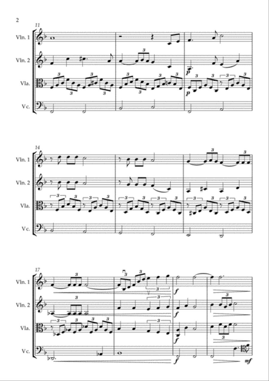 What A Wonderful World String Quartet scores gallery preview page 2