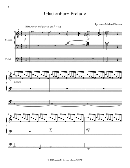 Glastonbury Prelude - Organ Solo image number null