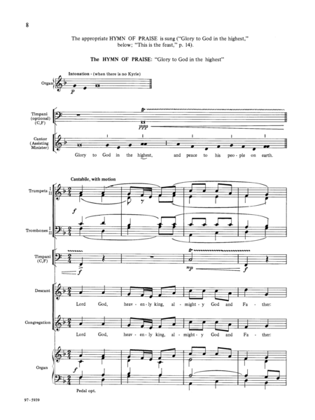 Festival Setting of the Communion Liturgy (Full Score) (Hillert) - LSB Setting 1