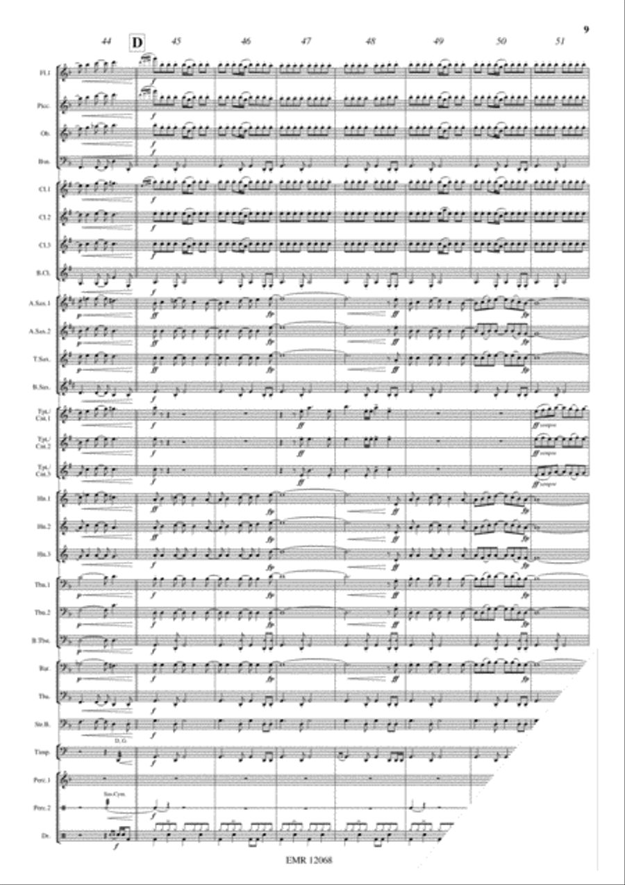 Another Brick In The Wall Concert Band scores gallery preview page 10