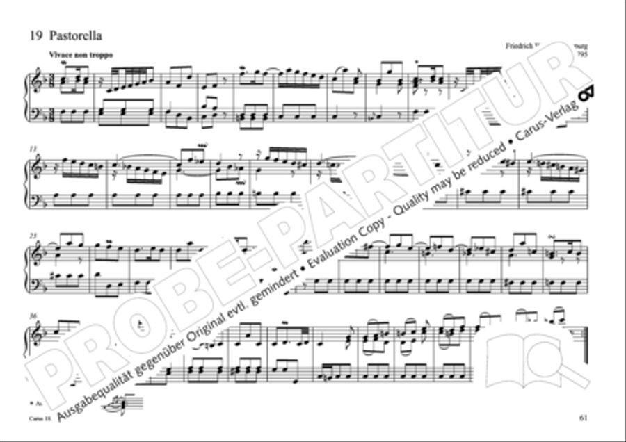 Pastoral music for organ, vol. 2: Germany, Bohemia, Austria, South Tyrol Organ Solo scores gallery preview page 62