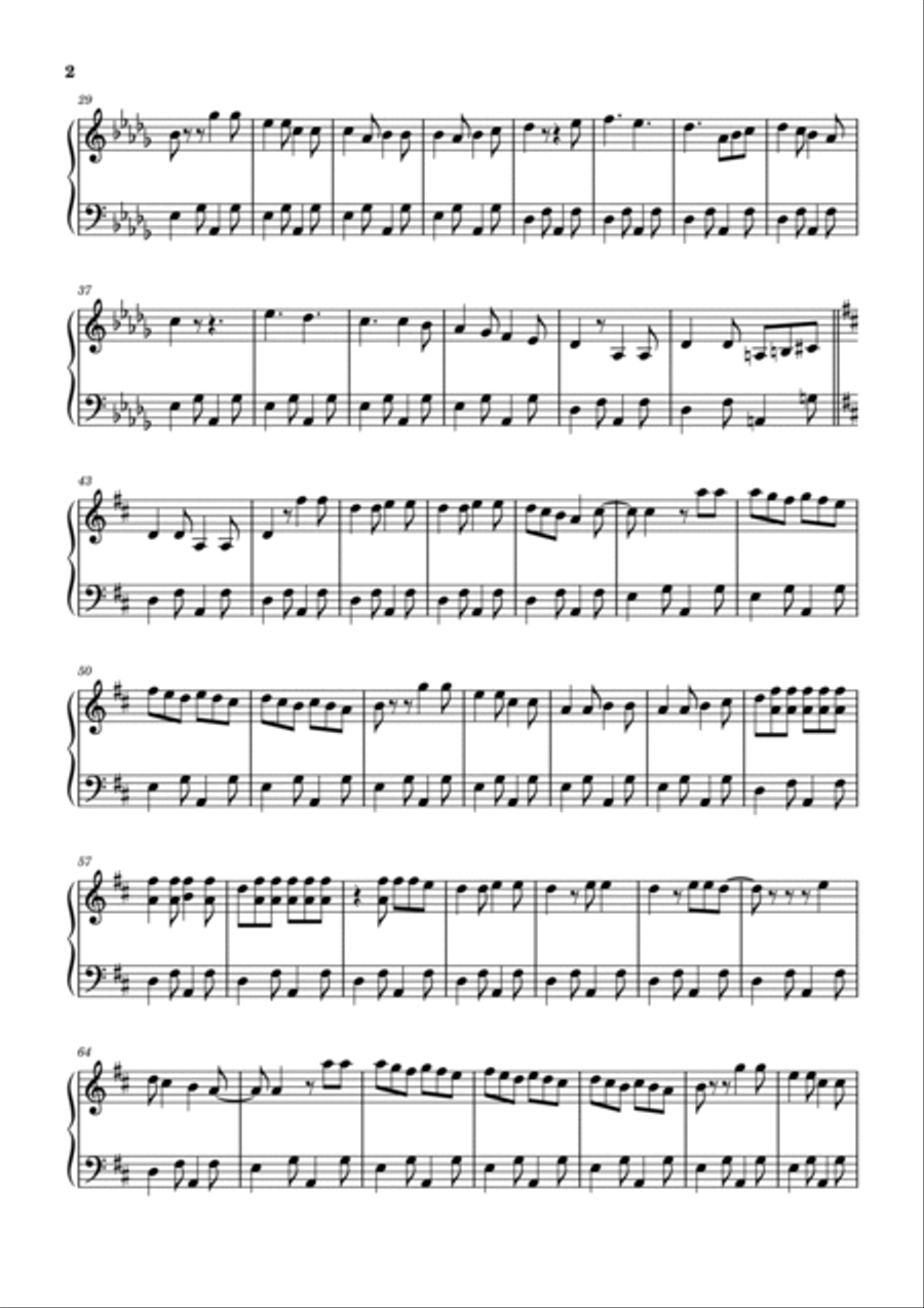 Luna Mezzo Mare Luna Mezzo Mare Easy Piano scores gallery preview page 2