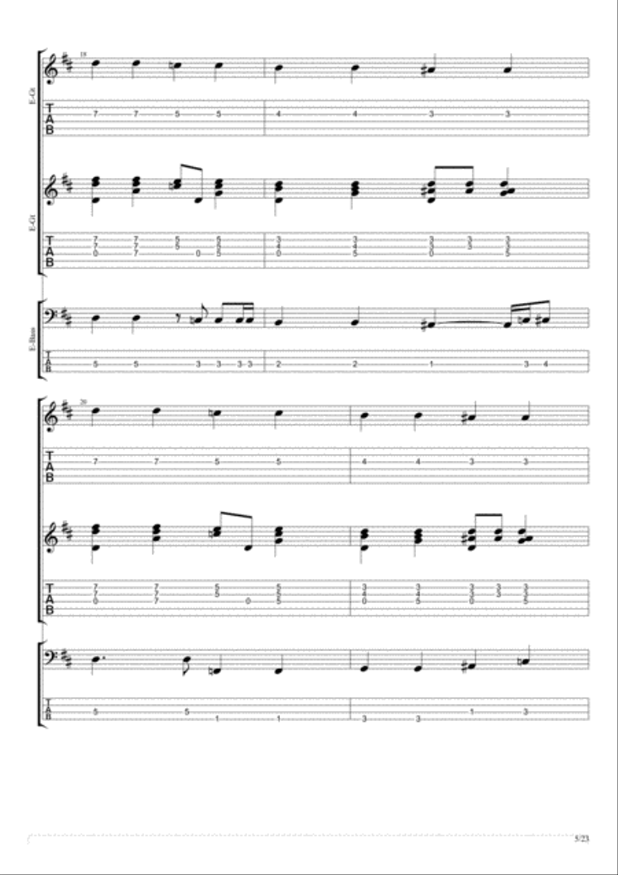 Tales Of Brave Ulysses Bass Guitar scores gallery preview page 5