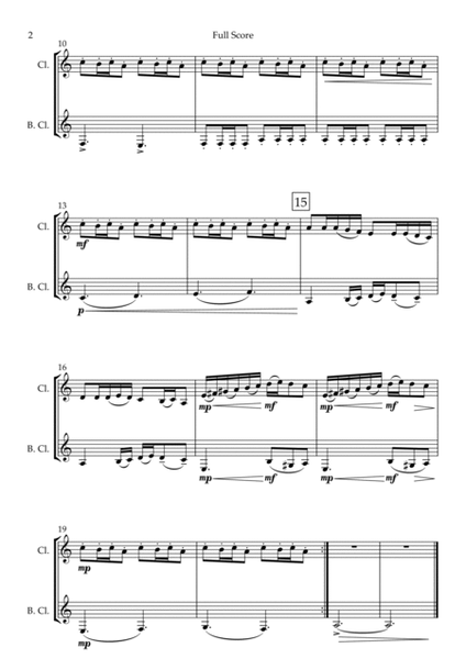 Carol Of The Bells (Mykola Leontovych) for Clarinet in Bb & Bass Clarinet in Bb Duo image number null